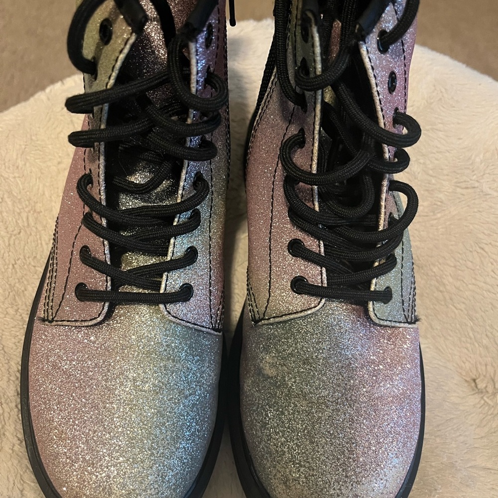 Dr. Martens Multicolor Glitter Combat Boots